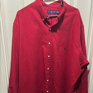 Ralph Lauren Red Casual Button Down Shirt